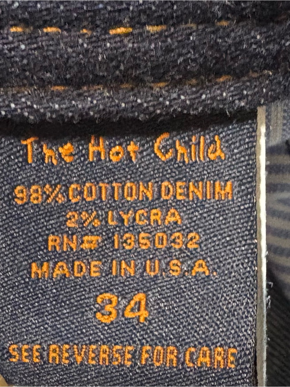 Boutique Brand T.H.C. The Hot Child button front jeans. Size 34 - Picture 4 of 6